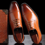 Classic Retro Leather Derby Dress Shoes