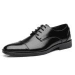 Classic Retro Leather Derby Dress Shoes - Image 4